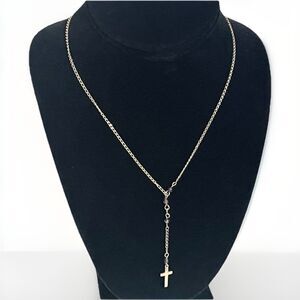 VTG Sterling Silver Rosary Necklace 21” Prayer Chain Amethyst Beads Cross 3.2g